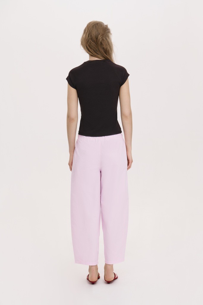 ШИРОКІ УКОРОЧЕНІ ШТАНИ З БАВОВНЯНОЇ ТКАНИНИ 1206 зображення 3